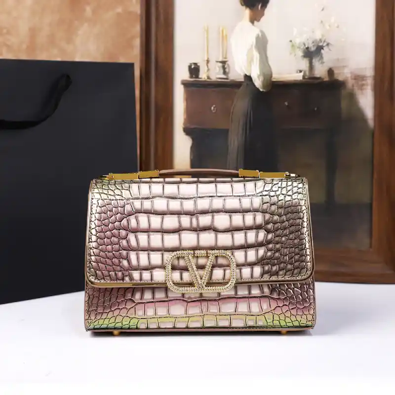 Niche crocodile Print Handbag 